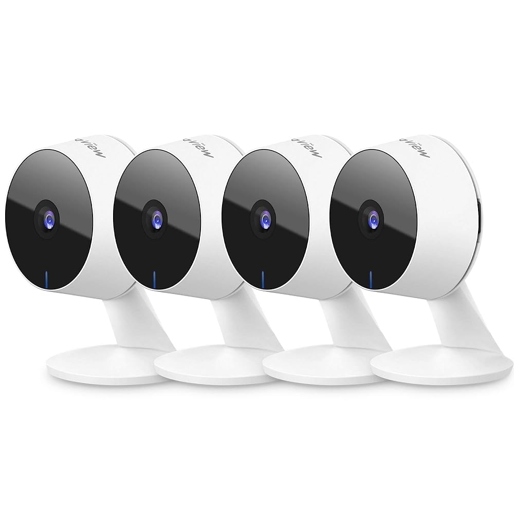 LaView Security Cameras 4pcs, Home Security Camera Indoor 1080P, Wi-Fi Cameras Wired for Pet, Motion Detection, Two-Way Audio, Night Vision, Phone App, Works with Alexa, iOS &...