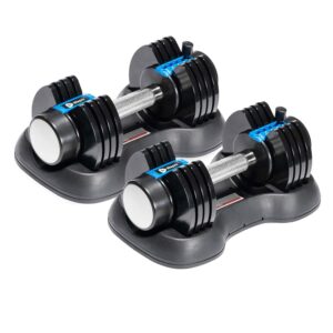 Lifepro Adjustable Dumbbells Set/Single - 15lb 43lb 55lb 90lb 25 lb Dumbbell Sets with Rack - Quick Adjust, Secure Grip weights dumbbells set - Compact Hand Weights for...