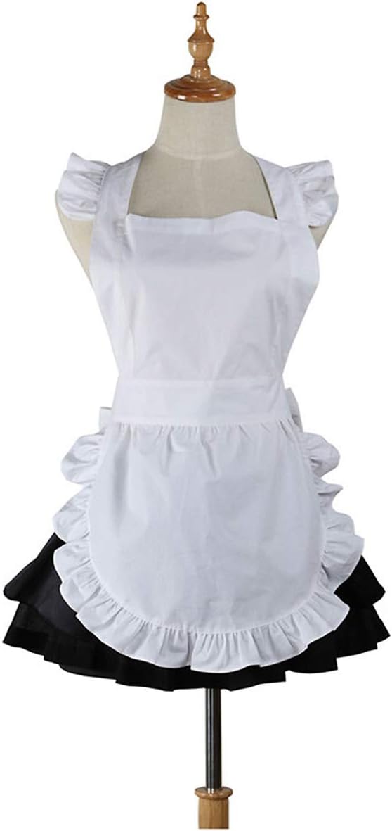 Love Potato Cute White Retro Kitchen Restaurant Women Aprons for Women Girls Waitress Apron for Gift