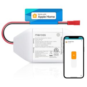 meross Smart Garage Door Opener Remote, Compatible with Apple HomeKit, Amazon Alexa, Google Assistant, Carplay and SmartThings, No Hub Needed