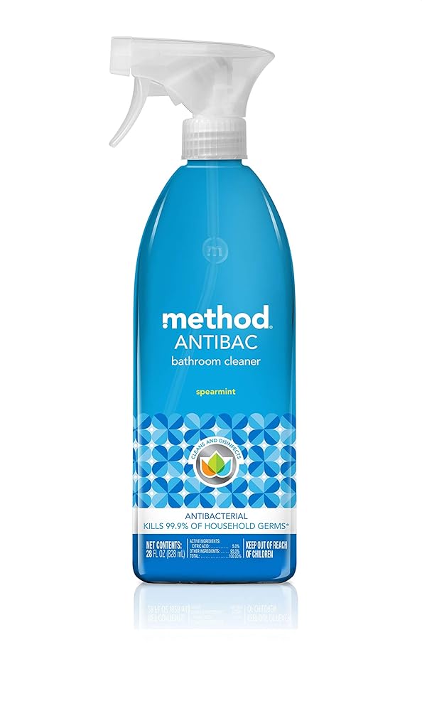 Method Antibacterial Bathroom Cleaner, Spearmint, Removes Mold + Mildew stains, 28 Fl Oz