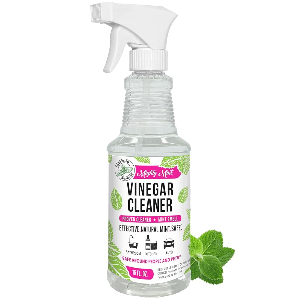 Mighty Mint Vinegar Cleaner, Non-Toxic, All-Purpose Spray, Natural Spearmint Scent, 16oz