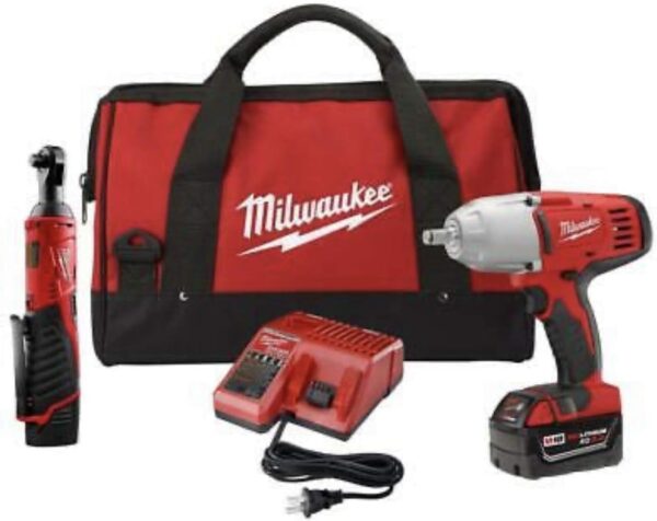 MILWAUKEE 2663-22R M18 1/2" IMPACT WRENCH - M12 3/8" RATCHET COMBO KIT