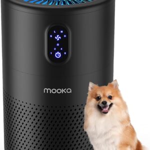 MOOKA Air Purifiers for Home Large Room up to 1076 ft², H13 True HEPA Air Filter Cleaner, Odor Eliminator, Remove Smoke Dust Pollen Pet Dander, Night Light(Available for...