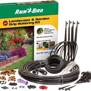 Rain Bird LNDDRIPKIT Drip Irrigation Landscape/Garden Watering Kit with Drippers, Micro-Bubblers, Micro-Sprays