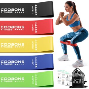 Resistance Bands for Working Out, Exercise Bands for Women & Men, Latex Elastic Bands for Yoga, Pilates, Rehab, Fitness and Home Workout, Strength Bands for Booty