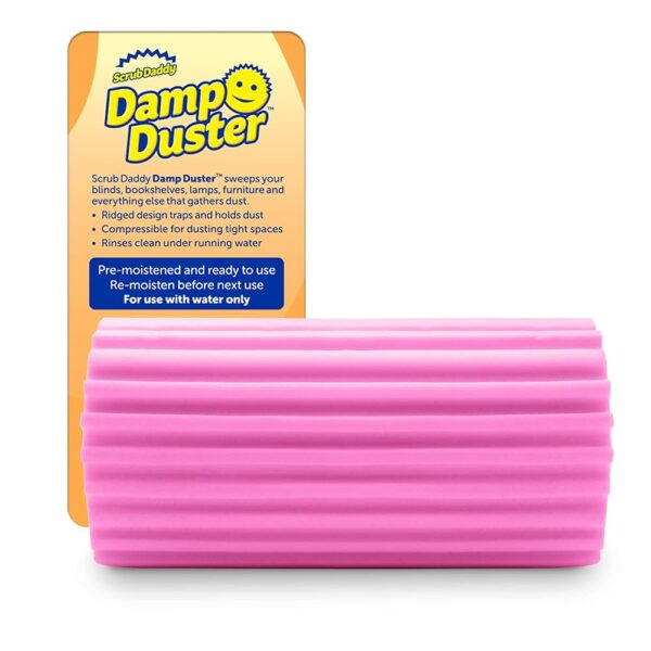 Scrub Daddy Damp Duster, Magical Dust Cleaning Sponge, Dusters for Cleaning, Venetian & Wooden Blinds Cleaner, Vents, Radiator, Skirting Boards, Mirrors, Dust Brush Tools, Home...