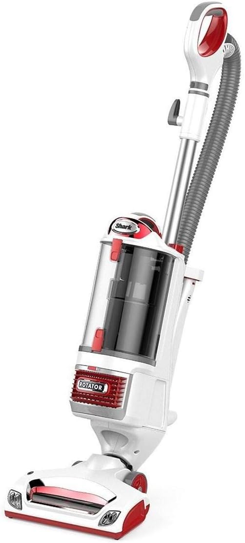 Shark NV501 Rotator Professional Lift-Away Upright Vacuum with HEPA Filter, Swivel Steering, LED Headlights, Wide Upholstery Tool, Dusting Brush & Crevice Tool, White/Red, 12,...