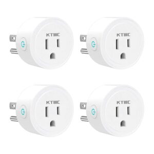 Smart plug 4 Packs, KTMC Mini Wifi Outlet Compatible with Alexa, Google Home, No Hub Required, Remote Control Your Home Appliances from Anywhere, ETL Certified