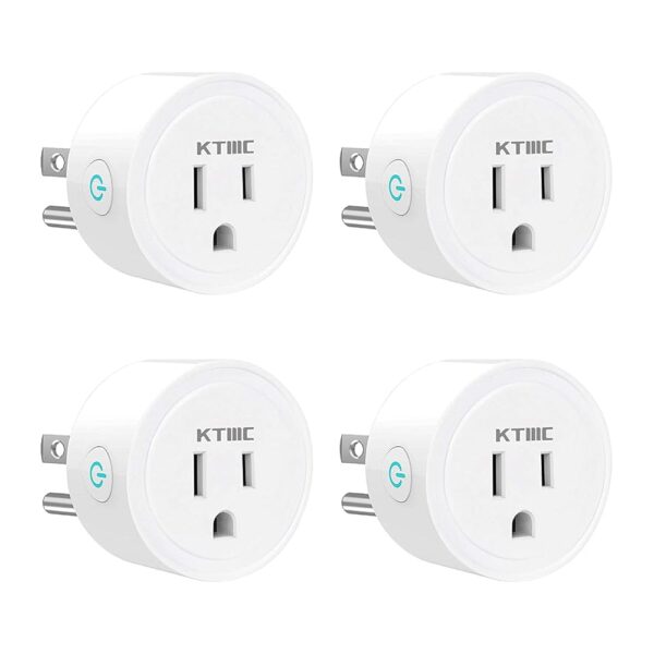 Smart plug 4 Packs, KTMC Mini Wifi Outlet Compatible with Alexa, Google Home, No Hub Required, Remote Control Your Home Appliances from Anywhere, ETL Certified