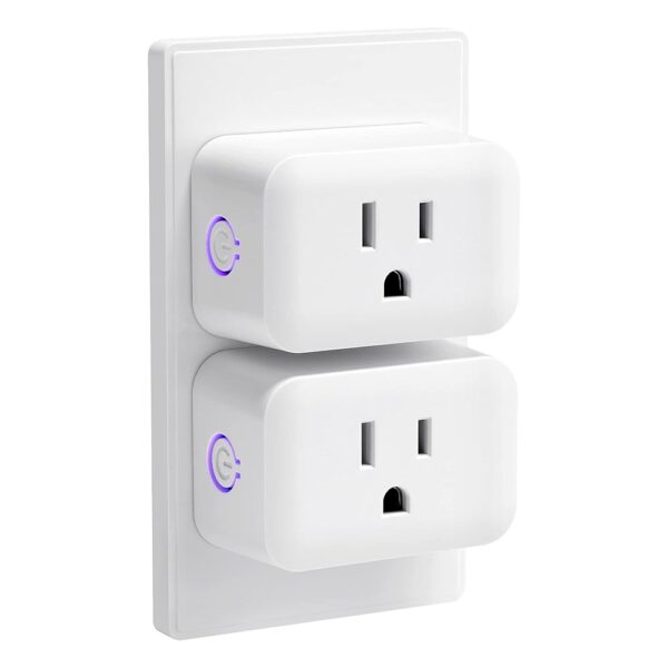 Smart Plug, Smart Home WiFi Outlets Compatible with Alexa and Google Assistant for Voice Control, Remote Control, Timer Function, No Hub Required, 2.4GHz WiFi Only, FCC...