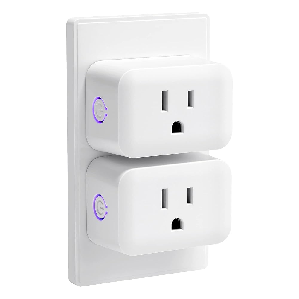 Smart Plug, Smart Home WiFi Outlets Compatible with Alexa and Google Assistant for Voice Control, Remote Control, Timer Function, No Hub Required, 2.4GHz WiFi Only, FCC...