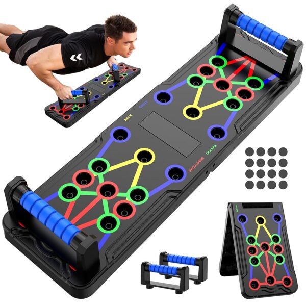 Solid Push Up Board Home Workout Equipment Multi-Functional Pushup Stands System Fitness Floor Chest Muscle Exercise Professional Equipment Burn Fat Strength Training Arm Men &...