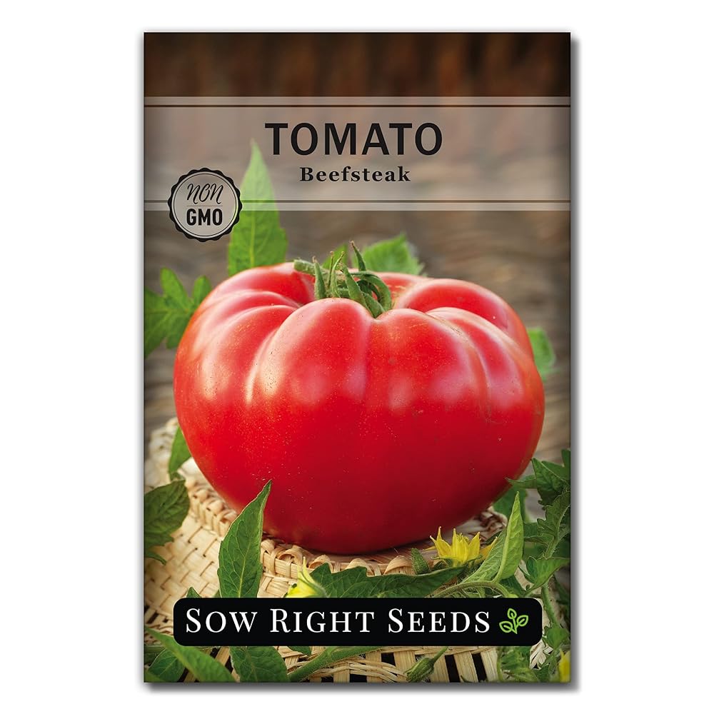 Sow Right Seeds - Beefsteak Tomato Seeds for Planting - Non-GMO Heirloom Packet with Instructions to Plant a Home Vegetable Garden - Indeterminate, Super Large and Bright Red...