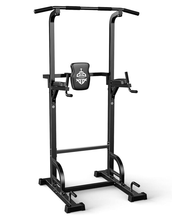 Sportsroyals Power Tower Pull Up Dip Station Assistive Trainer Multi-Function Home Gym Strength Training Fitness Equipment 440LBS