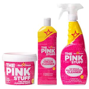 Stardrops - The Pink Stuff Miracle Cleaning Paste, Multi-Purpose Spray, And Cream Cleaner 3-Pack Bundle (1 1 Cleaner)