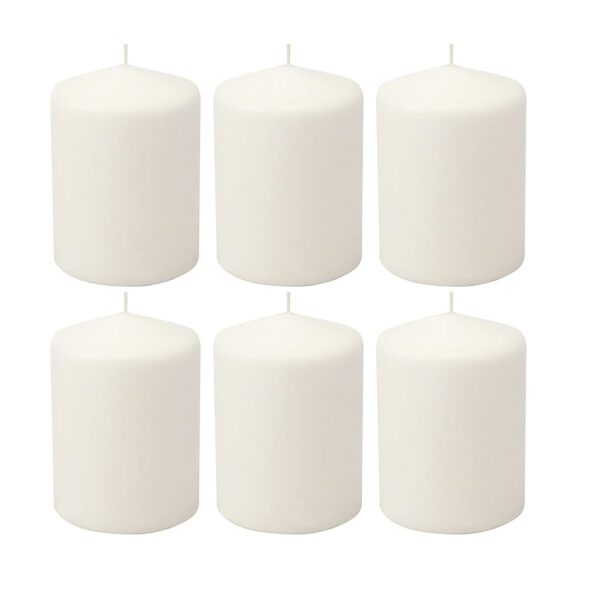 Stonebriar 35 Hour Long Burning Unscented Pillar Candles, 3x4, White