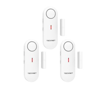 TECKNET Door Alarms for Kids Safety, Window Alarm Pool Alarms Door Alarm for Home Security, 2-in-1 Alarm & Chime, 3-Level Volume Control, Wireless Alarm for House Hotel Cars...