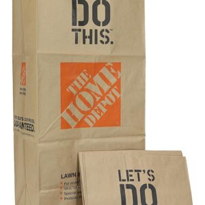 THE HOME DEPOT Heavy Duty Brown Paper 30 Gallon Lawn and Refuse Bags for Home and Garden (15 Lawn Bags)