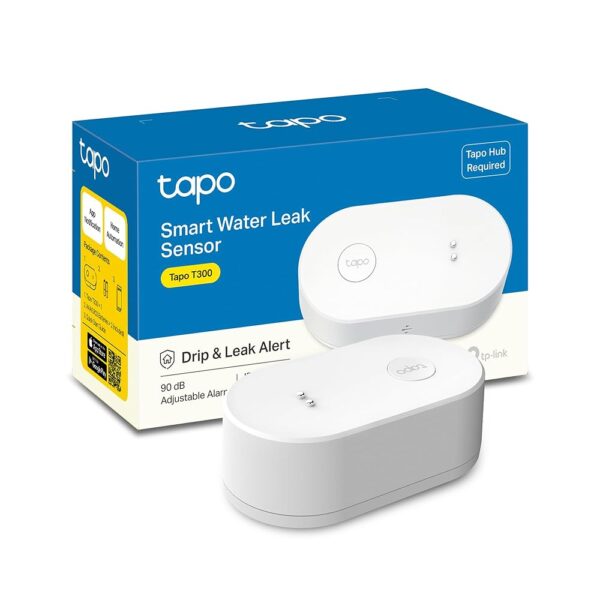 TP-Link Tapo Smart Water Leak Detector, Requires Tapo Hub, Water Leak Sensor Wi-Fi with Rapid Dripping Detection, 90dB Adjustable Alarm, App Alerts, Compatible with Alexa and...