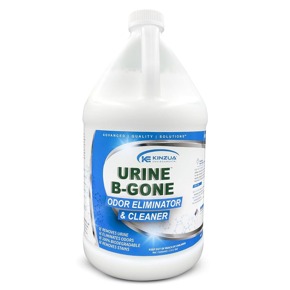 Urine B-Gone, Professional Enzyme Odor Eliminator & Pet Stain Remover, Human, Cat & Dog Urine Cleaner, Effective on Laundry, Carpets & More, Original Scent, 1 Gallon