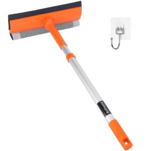 Window Squeegee for Home, Window Cleaner Tool with Extension Pole 20''-30'', Window Washer for Shower, Car Windshield, Mirror, Glass Cleaning