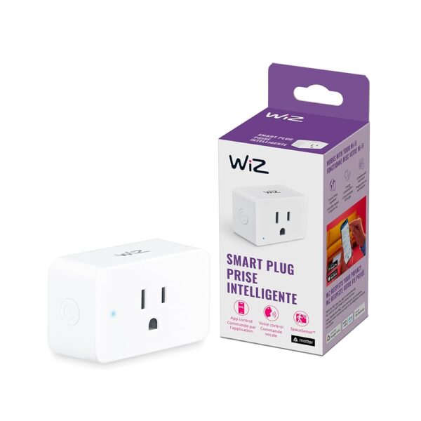 WiZ Connected WiZ Smart Plug Gen 2 - Pack of 1 - Type B - Connects to Your Existing 2.4Ghz Wi-Fi - Control App - Works with Google Home, Alexa and Siri Shortcuts - No Hub Required